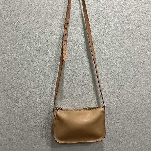 Madewell ‘The Simple’ Nude Tan Leather Crossbody Bag - Picture 3 of 12